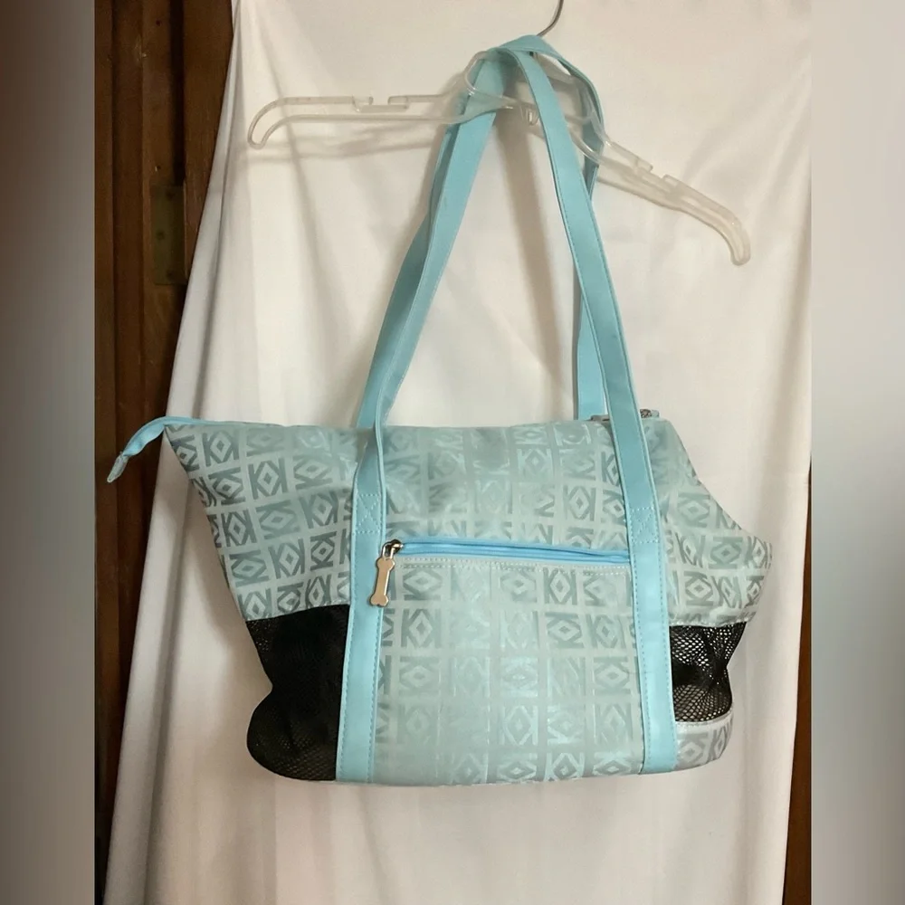 Union Rich:KK pack & paw pet carrier bag for small dogs with handles teal color